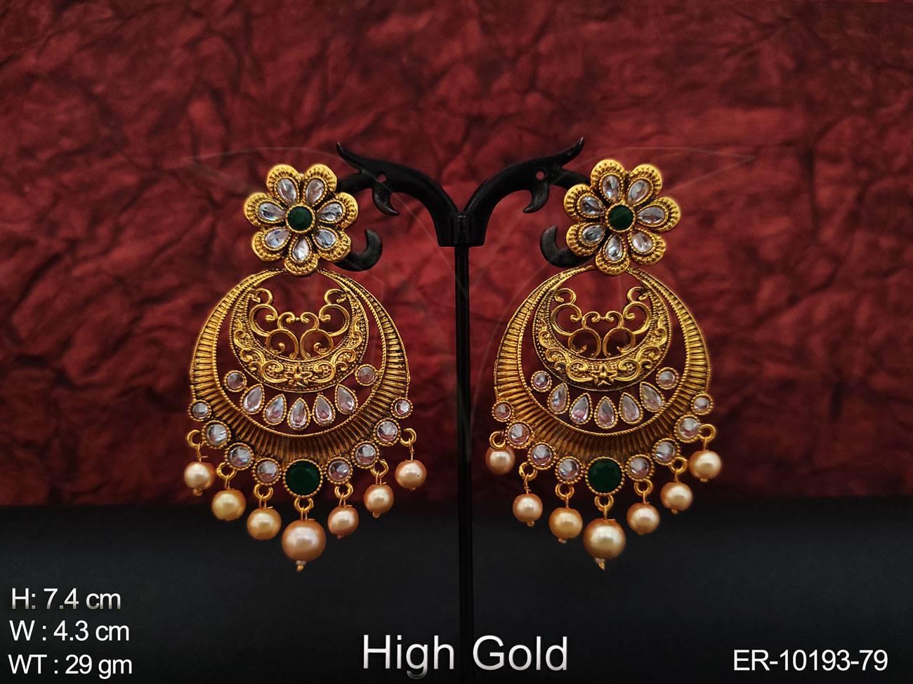 Peacock kasu earrings E47 – Kruthika Jewellery